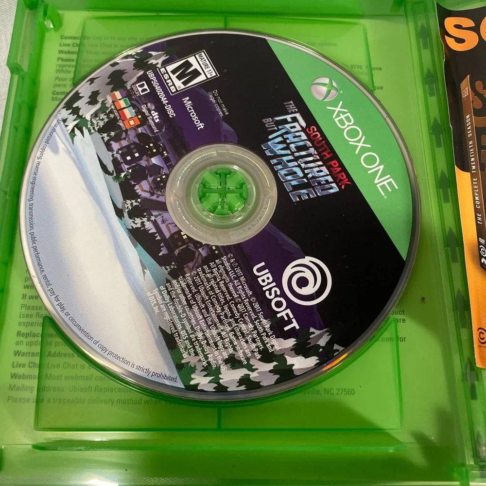 Microsoft Xbox Green South Park The Fractured But Whole Game Case